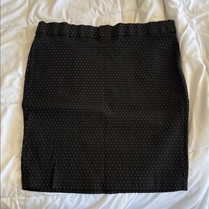 Elle Black Textured Stretchy Pencil Skirt